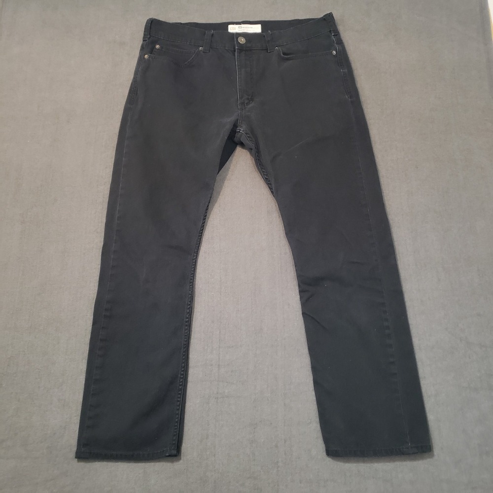 Lee Motion Jeans Size 36x30 Stretch Straight Black Denim Cotton Blend
